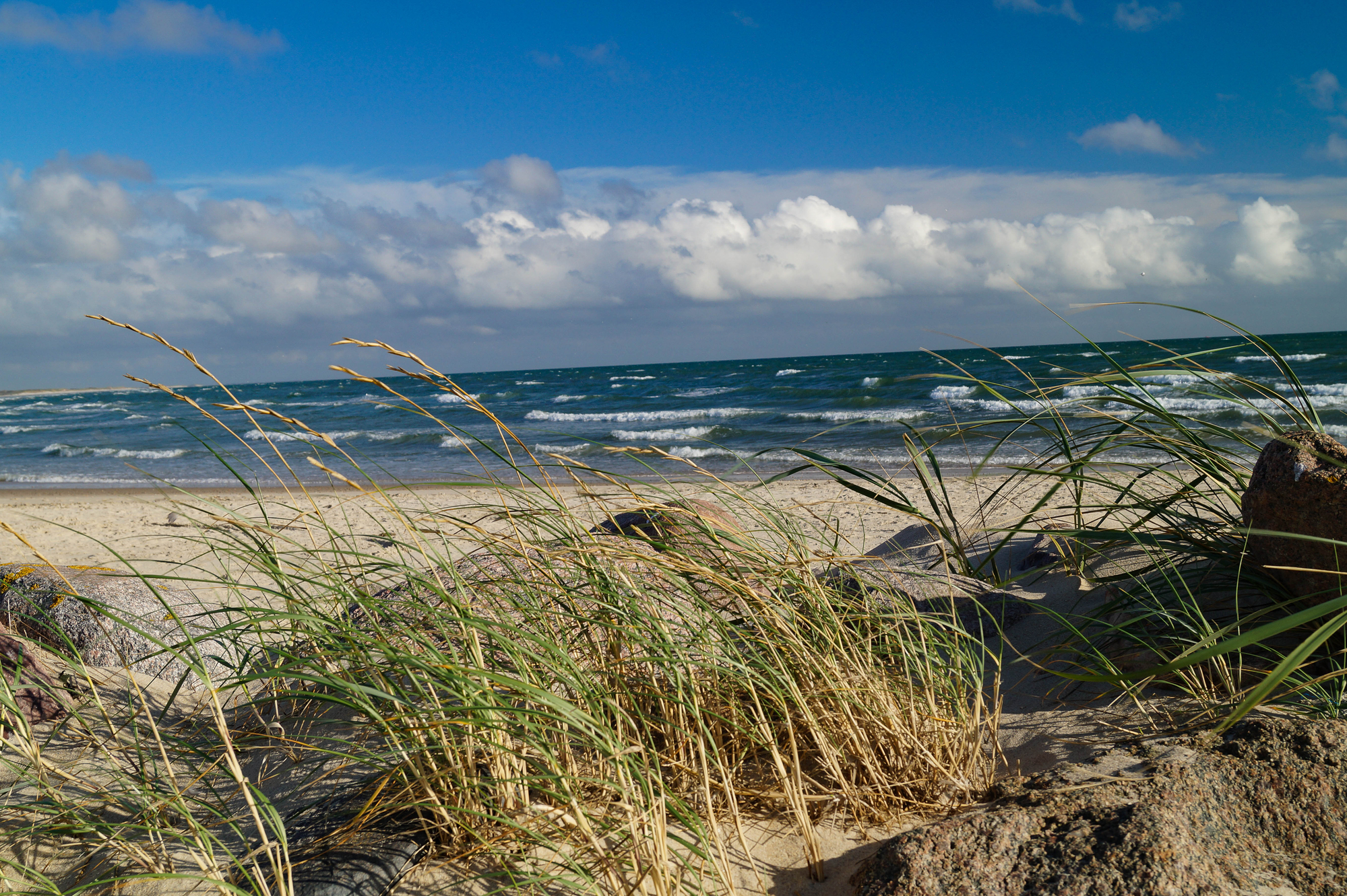 Impressionen vom endlosen Strand am Nordmeer in Blavand Dänemark