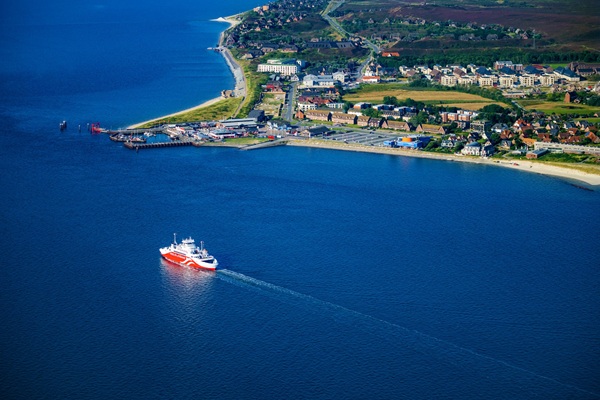 Die FRS Syltfähre vor List auf Sylt