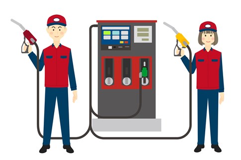 Tankwarte mit Bedienung - selten in Dänemark