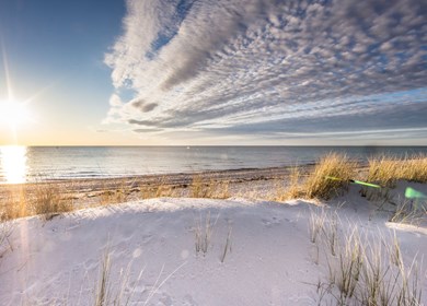 Löjt Strand in Südseeland