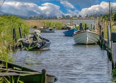 Enö Strand und Kanäle