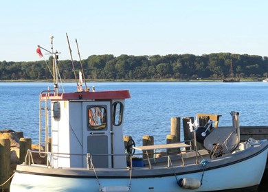 Kutter in Kulhuse hafen