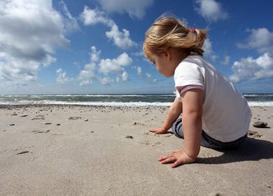 Kind am Handbjerg Strand
