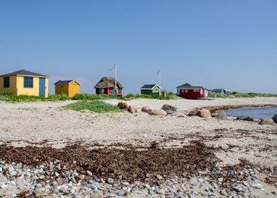 Strand auf Ärö mit Bedehäuschen